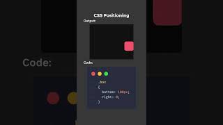 CSS Positioning #code #css #htmlcss #cssposition #shorts