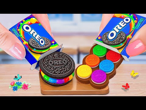 Rainbow OREO vs Rainbow Popit OREO🍪 Satisfying Mini Dessert Recipes
