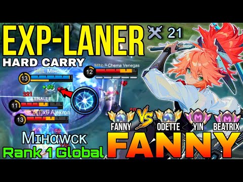 21 Kills Fanny EXP Laner VS Top Tier Enemies - Top 1 Global Fanny by Mɪнαᴡᴄᴋ - Mobile Legends