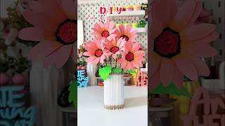Diy Pink Daisy Flower Craft🌸🌸#shorts #viralshort #reuse #diy #handmade #crafting #trending