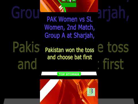 PAK Women vs SL Women, 2nd Match, Group A at Sharjah, Women's T20 World Cup #cricket