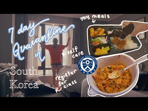 7 day quarantine in Korea | meals, register for classes, Yonsei University, work out