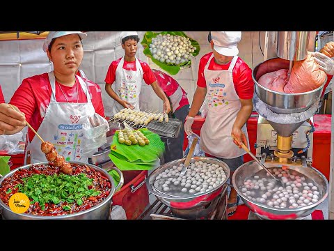 Automatic Meat Balls Lollipop Making Machine In Bangkok Price 10 Baht Only l Thailand Street Food