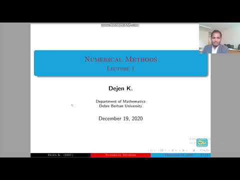 Numerical Methods Lecture