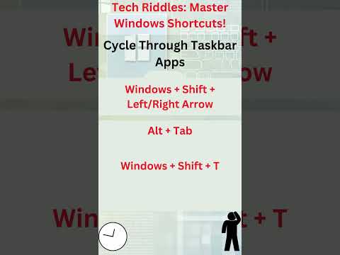 tech riddles-windows shortcuts: Cycle Through Taskbar Apps #facts #windows11features #motivation