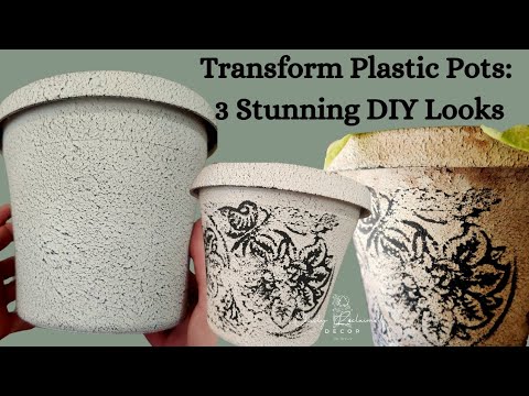 Create Stone-Like, Stamped, and Vintage Planter Styles Using Texture and EASY Painting Techniques