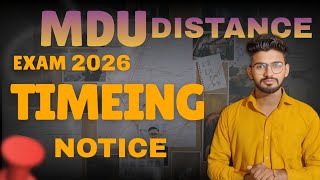 MDU Exams Time Table 2026 || Mdu Datesheet 2025-26 || Mdu Exam Datesheet | Mdu Datesheet | Mdu Exams
