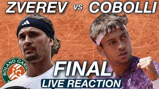 Zverev vs Cobolli 2026 Roland Garros Final | Live Reaction & Watchalong