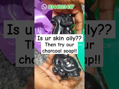 Is your skin oily??? then have a try with our charcoal soap |#raajaaorganics #jaarshi #charcoalsoap