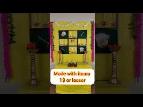Krishna Jayanthi Traditional Decor with items 1$ or lesser | Easy | Low Cost#krishnajanmashtami