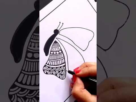 Butterfly mandala art | mandala art | easy mandala art | mandala art for beginners | shorts