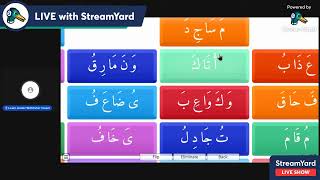 Live Arabic Reading Lesson for Kids – Learn Long Vowel "Alif" | القاعدة الغدادية