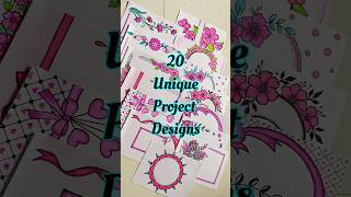 😲😍Don't Miss💕🫠20 Pink Beautiful Border Designs🎉😍 Project Work Designs #viral #shorts