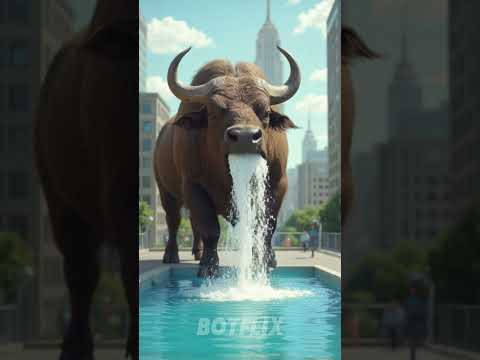The Baby Was Bathing… Then a Buffalo Drank the Pool 😭💦 #ai #baby
