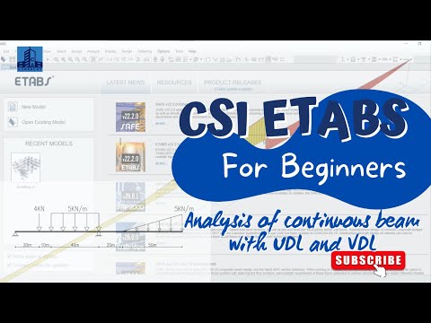 3. ETABS for beginners : Continuous Beam Analysis - UDL, Point Load, & VDL Explained! 🏗️