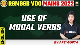 RSMSSB VDO Mains 2022 | VDO Mains English Live Class | Use Of Modal Verbs | By Arti Ma'am