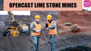 Lime Stone Mines || Open Cast Mining || Open Pit Mining & Stone Crusher Plant