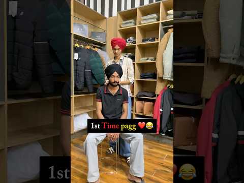 1st time pagg ban lyi 😂😂 #newpunjabi #cheemay #funny #funny #reels #reel #instagram #viral