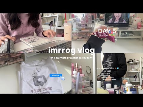 VLOG:大学生夏休み開け1週間密着🎼🎀（秋学期START🍂➕）What's in my bag..!新しいお洋服、ぷちナイトルーティーン🛗🌙、MUSINSA購入品紹介📦友達と夜カフェ