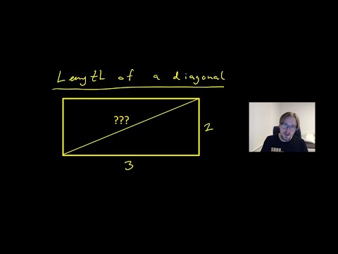 How to Calculate the DIAGONAL LENGTH of a RECTANGLE - PYTHAGOREAN THEOREM