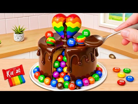 Supersweet Lava Chocolate Cake ✨ 1000+ Miniature Rainbow Cake Decorating 🧁 Cake In Wonderland