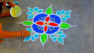Latest Rangoli Designs Thaimadham Muggulu/Holi Special Colour Rangoli Designs..