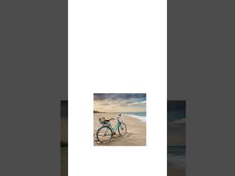 砂浜と海と自転車を合わせてmagic合成した動画　