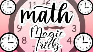 CLOCK|MATH MAGIC| MATH TRICKS|  #shorts #shortvideos #mathmagic #math