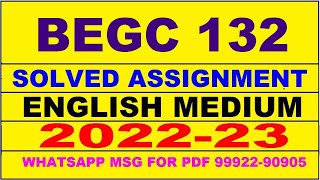 begc 132 solved assignment 2022-23 in english | begc 132 solved assignment 2022-23 | begc 132 2023