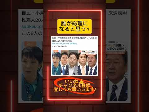 次の選挙で総理大臣が決まる！