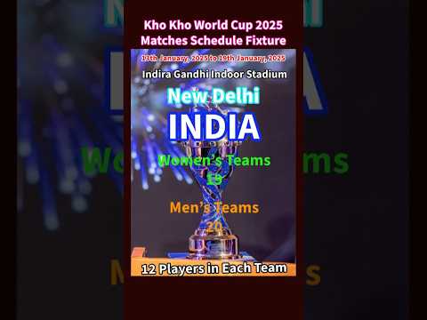 Fixture For 1st Kho Kho World Cup 2025 Games Matches Schedule Calendar #khokho #sports #worldkho