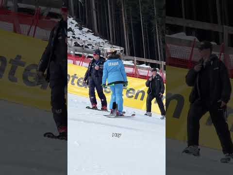 SOUND ON! Inspection with the World Champion! #shorts #ski #asmr #fisalpine #saalbach2025