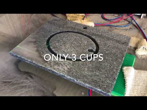 3 BVC green cups to make a vanity