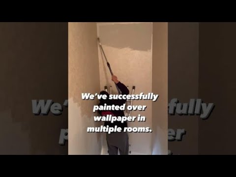 How to Paint Over Wallpaper | Home DIY | Wallpaper Painting #tutorial #diytutorial