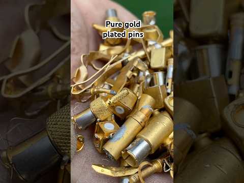 Gold plated pins #treasuresearch #goldmining #goldrecovery