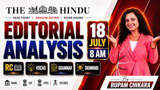 Hindu Editorial Analysis | 18 July 2026 | RC, Vocab, Skimming, Descriptive | Rupam Chikara Ma'am