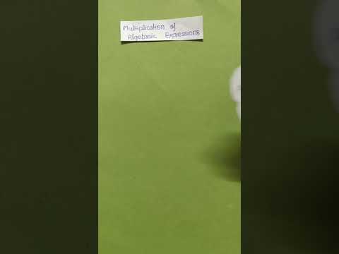 Multiplication of Algebraic Expressions | CBSE | NCERT