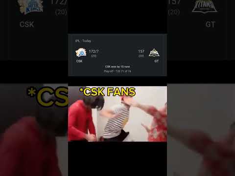 CSK FANS 😂 #ipl #csk #cskvsgt #iplfinalcsk #cskfinal #ipl2023 #trending #reel