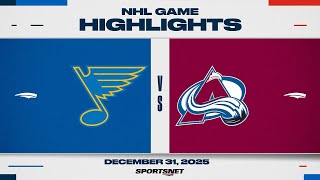 NHL Highlights | Blues vs. Avalanche - December 31, 2025