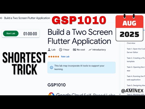 [NEW 2025] Build a Two Screen Flutter Application || #GSP1010 || #qwiklabs #arcade
