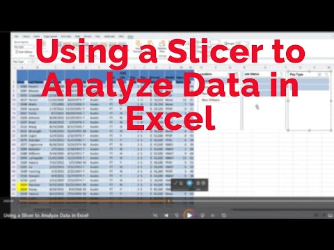 Using a Slicer to Analyze Data in Excel