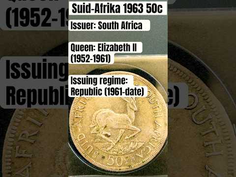 Suid Afrika 1963 50c | Queen Elizabeth ll | South Africa circulated coin. #coin #coincollecting