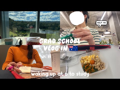 uni vlog🇦🇺📚朝型大学生の日常 | waking up at 6 to study| 課題やります| grad school life