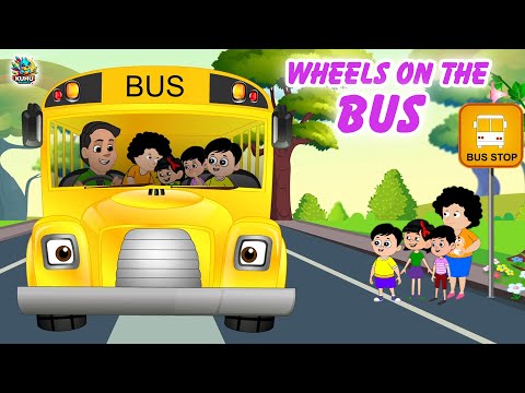 The Wheels On The Bus Go Round And Round | English Nursery Rhyme For Kids | Kuhu Rhymes