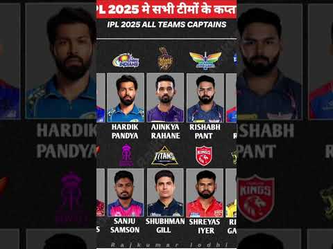 IPL all team captains 2025 #ipl #ipldhoni #rcb #csk