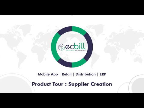 ecBill Software Supplier Creation