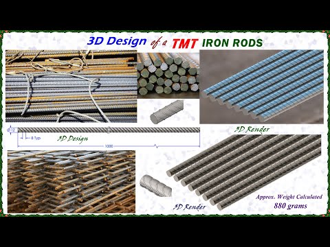 3D Design of TMT Iron Rod, #3Dmodeling, #SolidWorks, #Sketchup #Construction, #Civil, #Concrete