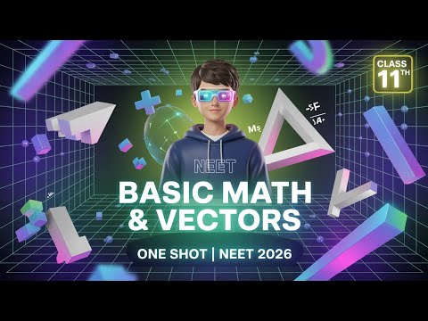 Basic Math & Vectors in 1 Video 🔥 | Class 11 Physics One Shot | NEET 2026 