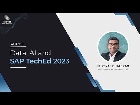 Data, AI and SAP TechEd 2023