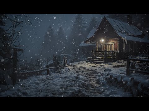 Freezing Blizzard Winter Storm | Icy Snowstorm & Strong Howling Wind | Deep Sleep, Relaxation, Study